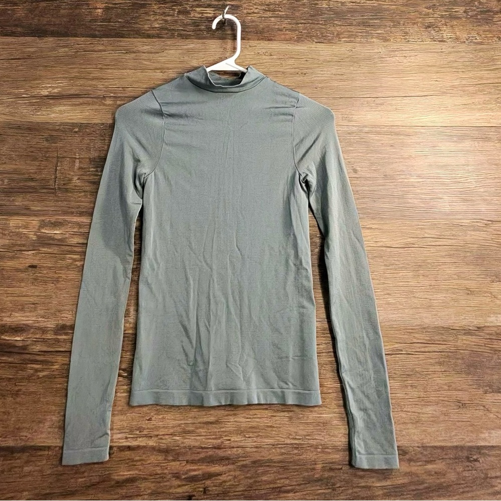 Intimately Free People Chic Mock Neck Long Sleeve Top in Gray